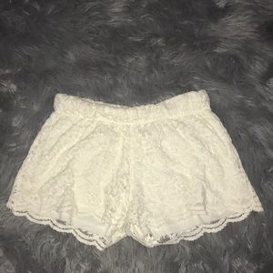 Lacy white shorts